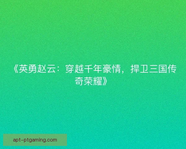 《英勇赵云:穿越千年豪情,捍卫三国传奇荣耀》 《英勇赵云:穿越千年豪情,捍卫三国传奇荣耀》
