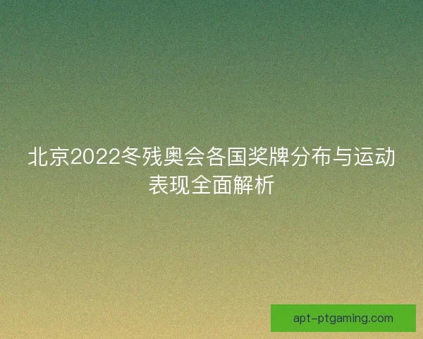北京2022冬残奥会各国奖牌分布与运动表现全面解析