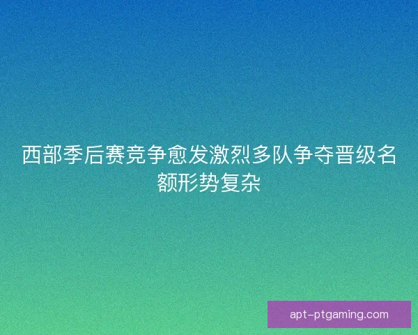西部季后赛竞争愈发激烈多队争夺晋级名额形势复杂