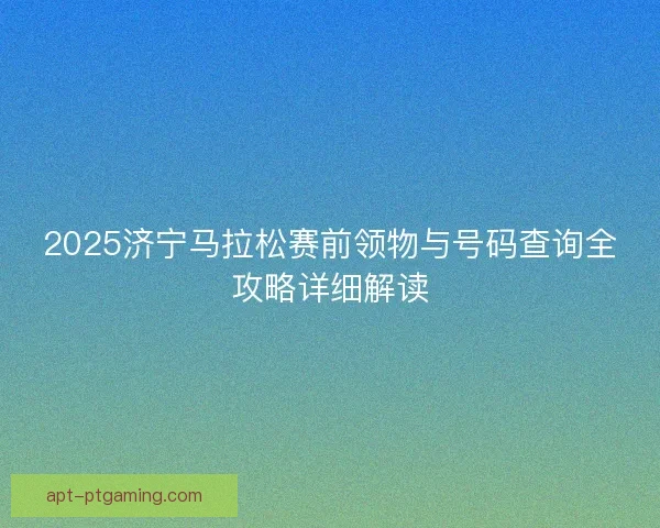 2025济宁马拉松赛前领物与号码查询全攻略详细解读