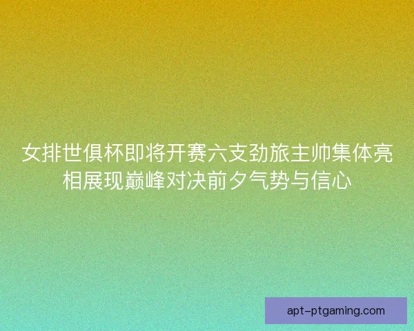 女排世俱杯即将开赛六支劲旅主帅集体亮相展现巅峰对决前夕气势与信心